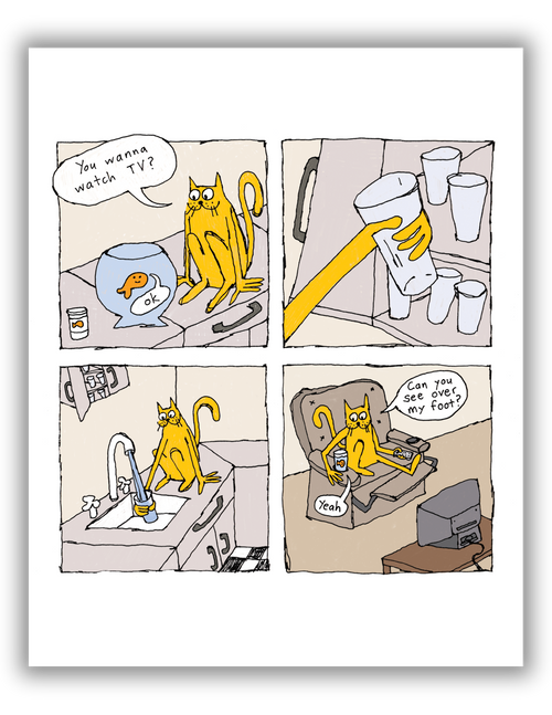 FISH & CAT Friendship Art Print