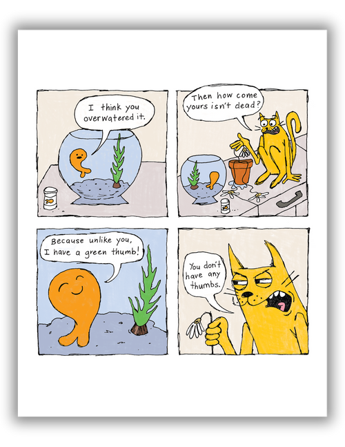 FISH & CAT Overwatered Art Print